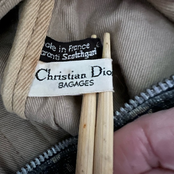 Christian Dior Blue Canvas Trotter Boston Bag - Picture 9 of 11